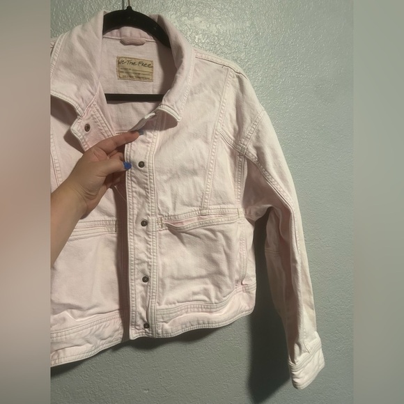 Free People WE THE FREE Star Crossed
Pink Denim Jean Jacket Pink - Picture 6 of 10